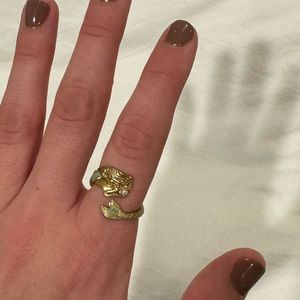 Rare teal and gold plated sterling silver Alex and Ani ring!